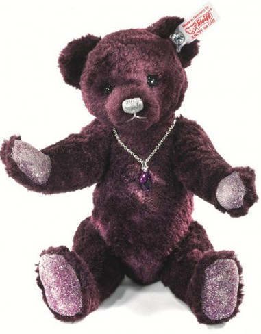 Retired Steiff Bears - AMETHYST TEDDY BEAR 25CM