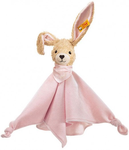 Retired Steiff Bears - HOPPEL RABBIT COMFORTER PINK