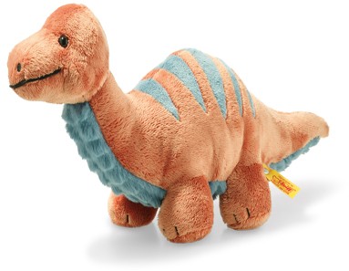 Retired Steiff Bears - BRONKO BRONTOSAURUS ORANGE / BLUE 28CM