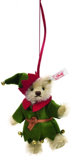 Retired Steiff Bears - TEDDY BEAR ELF CHRISTMAS ORNAMENT 10CM