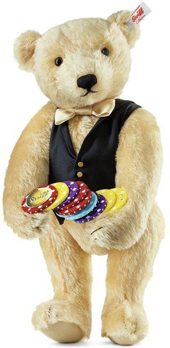 Retired Steiff Bears - CROUPIER TEDDY BEAR 35CM