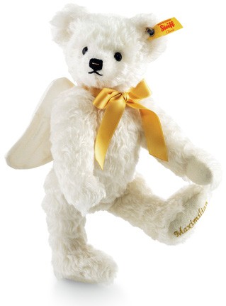 Retired Steiff Bears - GUARDIAN ANGEL TEDDY BEAR GOLDEN 27CM