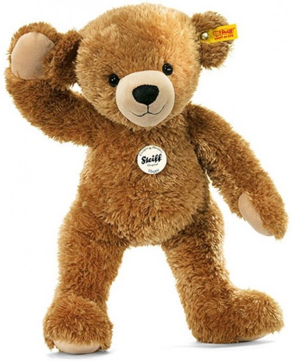 Retired Steiff Bears - HAPPY TEDDY BEAR LIGHT BROWN 20CM