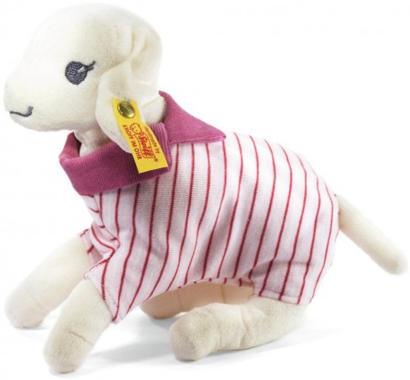 Retired Steiff Bears - LENI LAMB IN PINK TOP 18CM