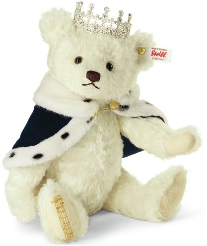 Retired Steiff Bears - LONG TO REIGN OVER US TEDDY BEAR 30CM