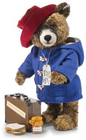 Retired Steiff Bears - PADDINGTON WITH SUITCASE 60CM