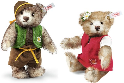 Retired Steiff Bears - HEIDI AND PETER PAIR 15CM