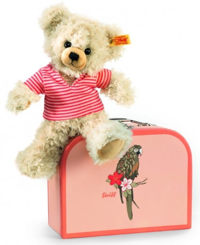 Retired Steiff Bears - PIA TEDDY BEAR IN SUITCASE 22CM