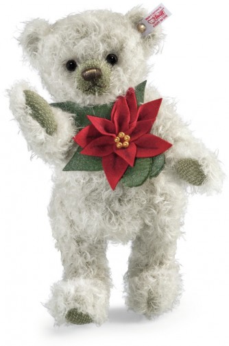 Retired Steiff Bears - POINSETTIA TEDDY BEAR 30CM