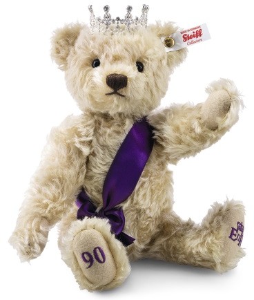 Retired Steiff Bears - QUEEN ELIZABETH II 90TH BIRTHDAY BEAR 28CM