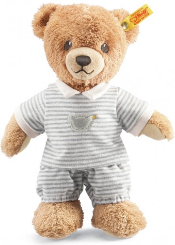 Retired Steiff Bears - SLEEP WELL BEAR GREY PJS 25CM