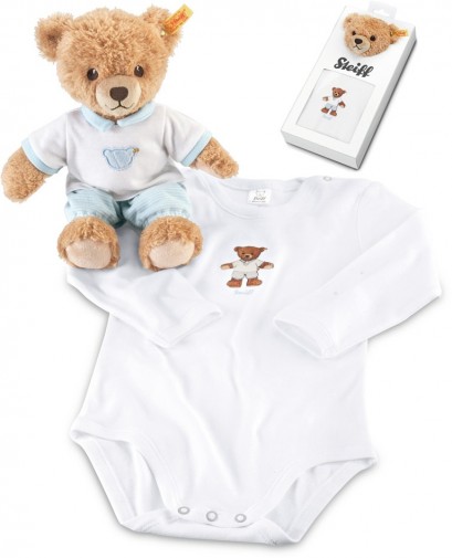 Retired Steiff Bears - SLEEP WELL BEAR GIFT SET BLUE