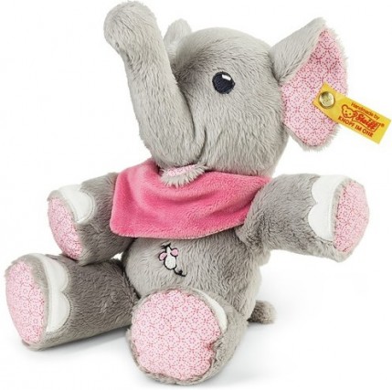 Retired Steiff Bears - TRAMPILI ELEPHANT GREY/PINK 22CM