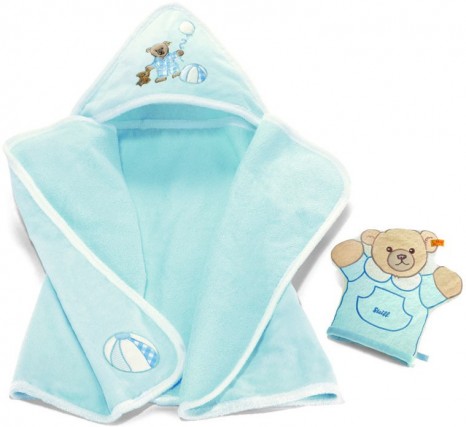 Retired Steiff Bears - SLEEP WELL BEAR BATH SET BLUE