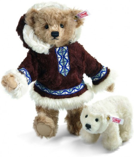 Retired Steiff Bears - ESKIMO AND POLAR BEAR 26CM