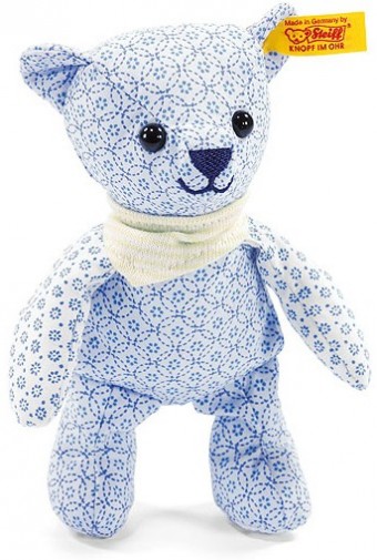 Retired Steiff Bears - LITTLE CIRCUS TEDDY BEAR RATTLE BLUE