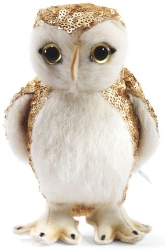 Retired Steiff Bears - SELECTION OWL GOLD & WHITE 15CM