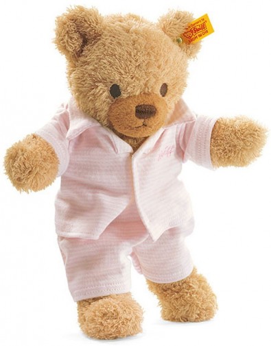 Retired Steiff Bears - SLEEP WELL BEAR PINK 28CM