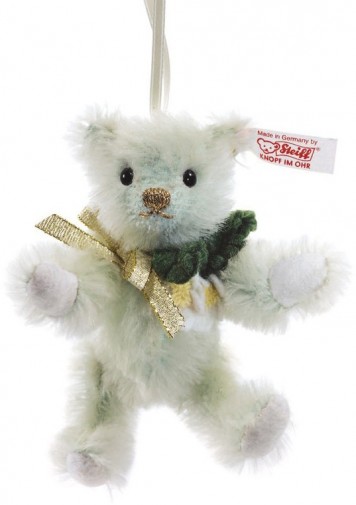 Retired Steiff Bears - TEDDY BEAR CHRISTMAS ROSE ORNAMENT 10CM