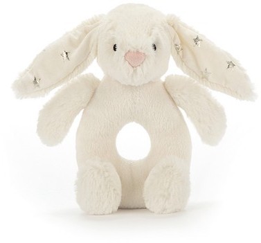 Retired Jellycat at Corfe Bears - BASHFUL BUNNY GRABBER RATTLE TWINKLE 13CM