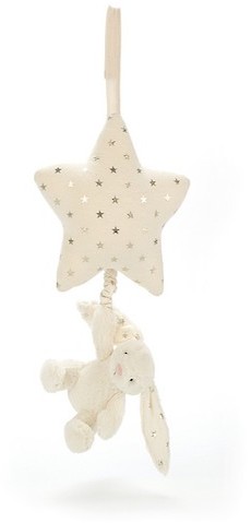 Retired Jellycat at Corfe Bears - BASHFUL BUNNY STAR MUSICAL PULL TWINKLE 28CM