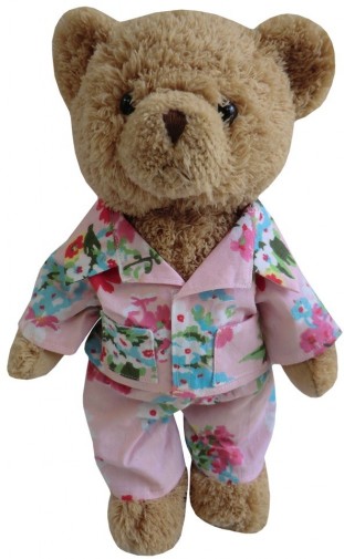 Retired Other - TEDDY BEAR IN FLORAL PYJAMAS ROSE 30CM