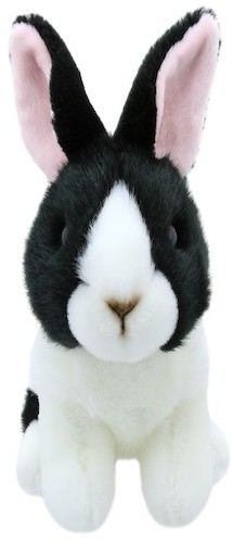 Retired Bears and Animals - RABBIT BLACK AND WHITE DUTCH MINI 14CM