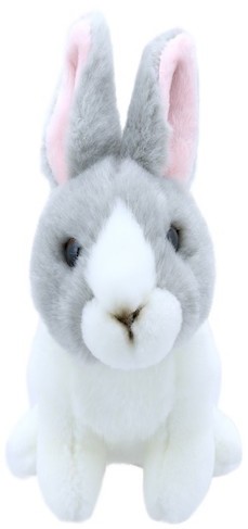 Retired Bears and Animals - RABBIT GREY AND WHITE MINI 14CM