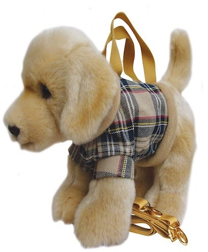 Retired Faithful Friends - LABRADOR YELLOW SOFT TOY DOG HANDBAG/SHOULDER BAG 12"