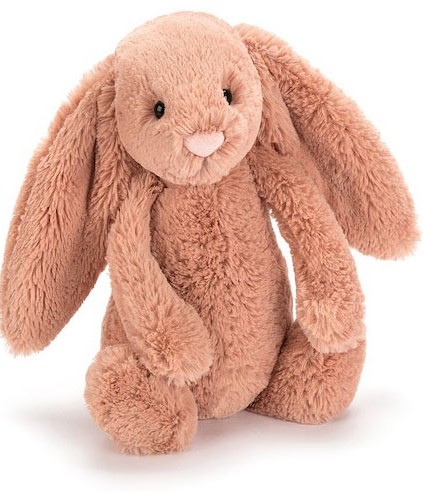 Retired Jellycat at Corfe Bears - BASHFUL BUNNY APRICOT 31CM