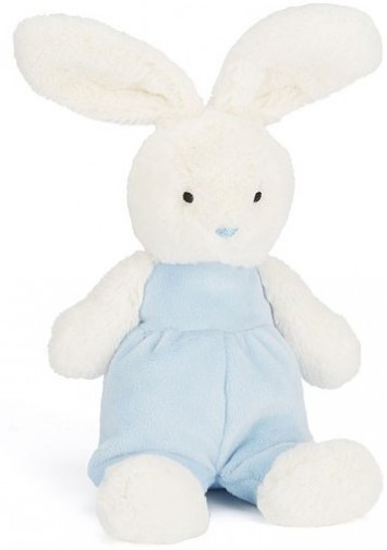 Retired Jellycat at Corfe Bears - VELVET BABY BUNNY BLUE 23CM